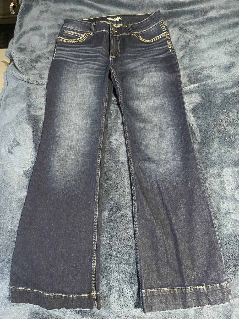 Wrangler Women's Dark Indigo Wide Leg Jeans